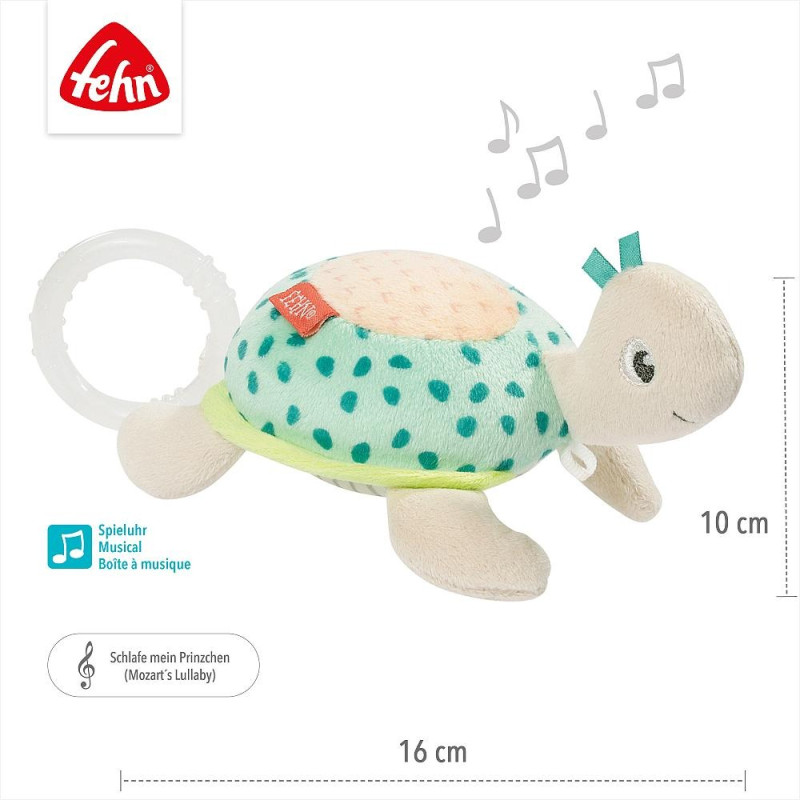 Plush toy Fehn musical turtle 14cm (0+ months)