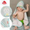 Hooded Towel Fehn octapus 80x80cm (0+ months)