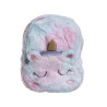 Backpack unicorn with fluffy texture and glitter