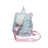 Crossbody unicorn bag with fluffy texture and glitter