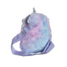 Crossbody unicorn bag with fluffy texture and glitter