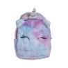 Crossbody unicorn bag with fluffy texture and glitter