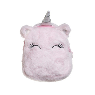 Crossbody unicorn bag with fluffy texture and glitter