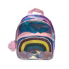 Backpack rainbow with sequins iridescent pink transparent