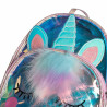 Backpack unicorn iridescent pink transparent