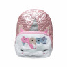 Backpack unicorn quilted with glitter and eco fur