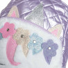 Backpack unicorn quilted with glitter and eco fur