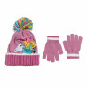 Set beanie-gloves with pom pon one size (1-8 years)