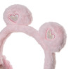 Fluffy Earmuffs with hearts (5-10 years)