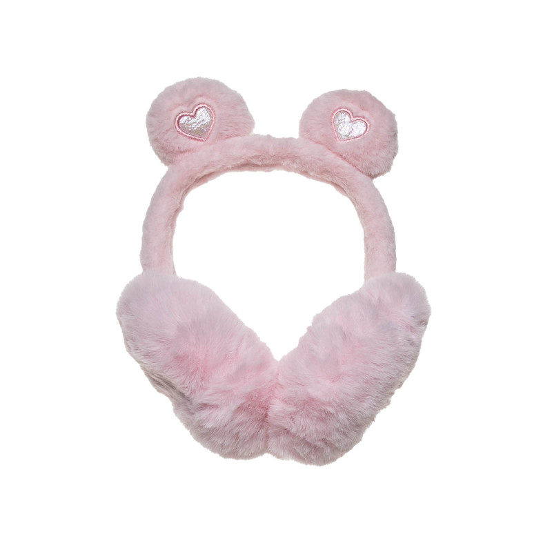 Fluffy Earmuffs with hearts (5-10 years)