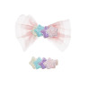 Hair clip stars with glitter and tulle