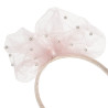 Hairband with tulle and pearls