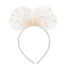 Hairband with tulle and pearls