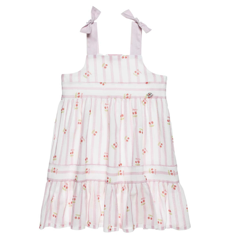 Dress with cherries pattern and ruffles (6 months-5 years)