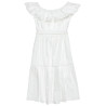 Dress with embroidery and belt (6-14 years)