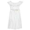 Dress with embroidery and belt (6-14 years)