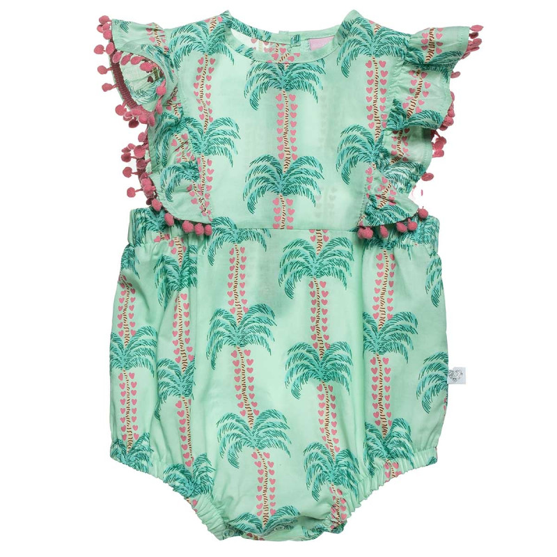 Babygrow wuth ruffles and pom pon (1-12 months)