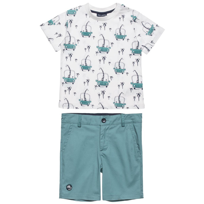 Set with dinosaur print (6 months-5 years)