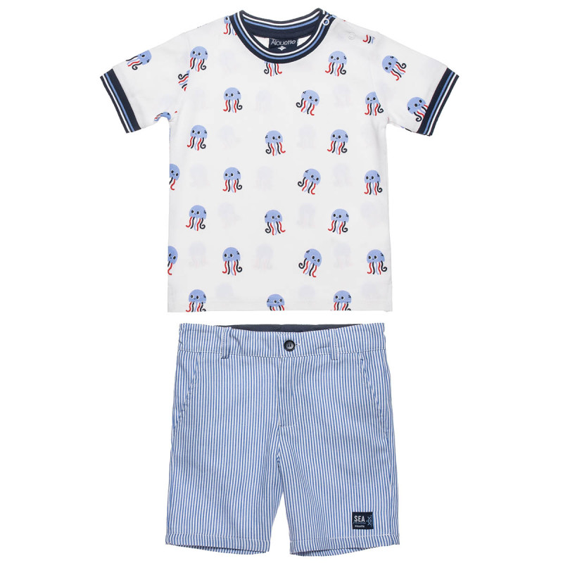 Set with jellyfish print (6 months-5 years)