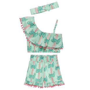 Set with palmtrees print (18 months-5 years)