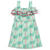 Dress with ruffles and pom pon (12 months-5 years)