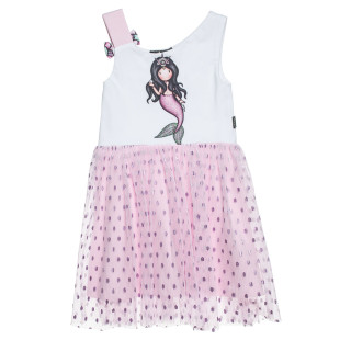 Dress Santoro with print and tulle (6-14 years)