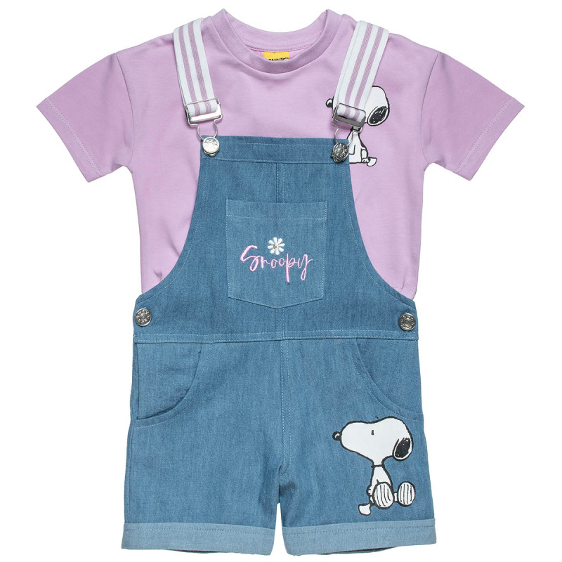 Overall Snoopy with cropped top (12 months-8 years)