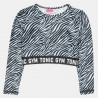 Set Gym Tonic crop top and leggings with zebra print design (6-16 years)