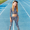 Set Gym Tonic crop top and leggings with zebra print design (6-16 years)