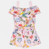 Playsuit with ruffles and floral pattern (6-16 years)