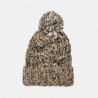 Beanie with thick knitting and pom pon one size (6-16 years)