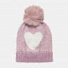 Beanie with pom pon and inner lining one size (1-5 years)