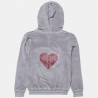 Tracksuit velour zip hoodie with strass (6-16 years)