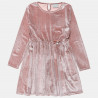 Velour dress with silver glitter pattern (6-14 years)