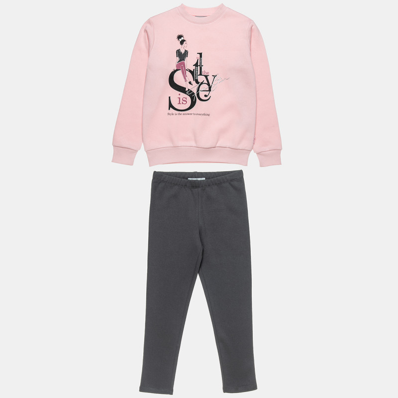 Tracksuit Five Star cotton fleece blend with print (6-16 years)