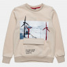 Long sleeve top cotton fleece blend with front pocket (6-16 years)