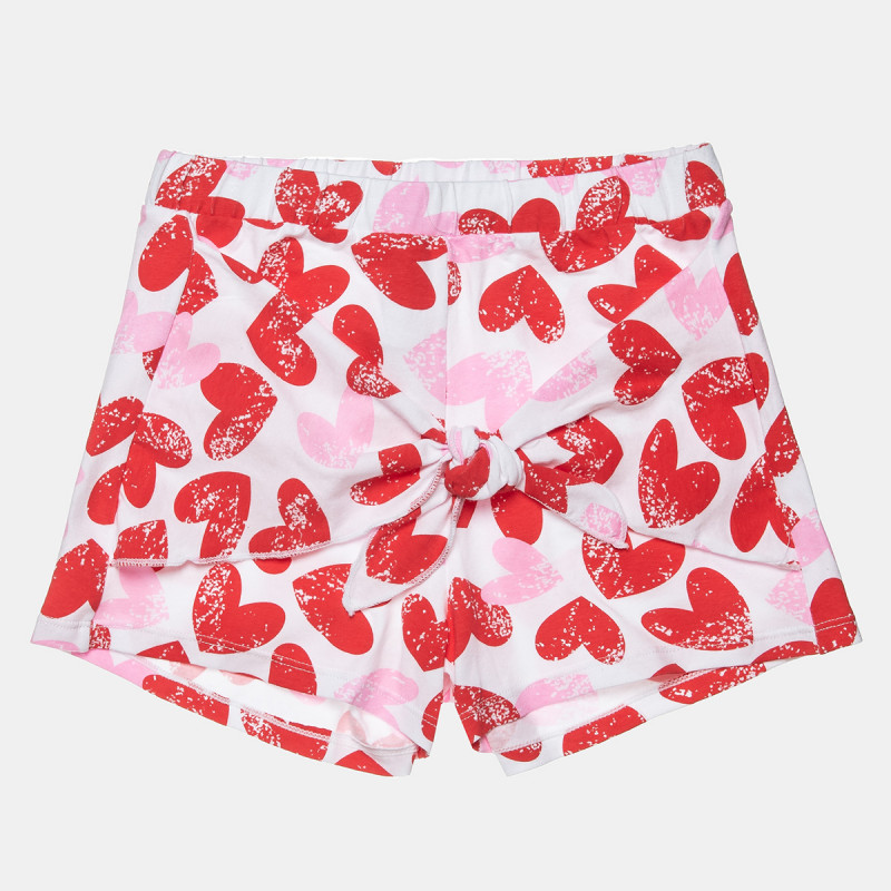 Shorts with heart pattern (6-14 years)