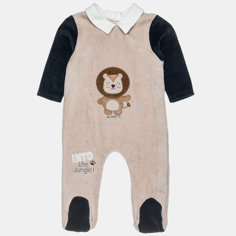 Babygrow velour Tender Comofrts with embroidery (1-12 months)