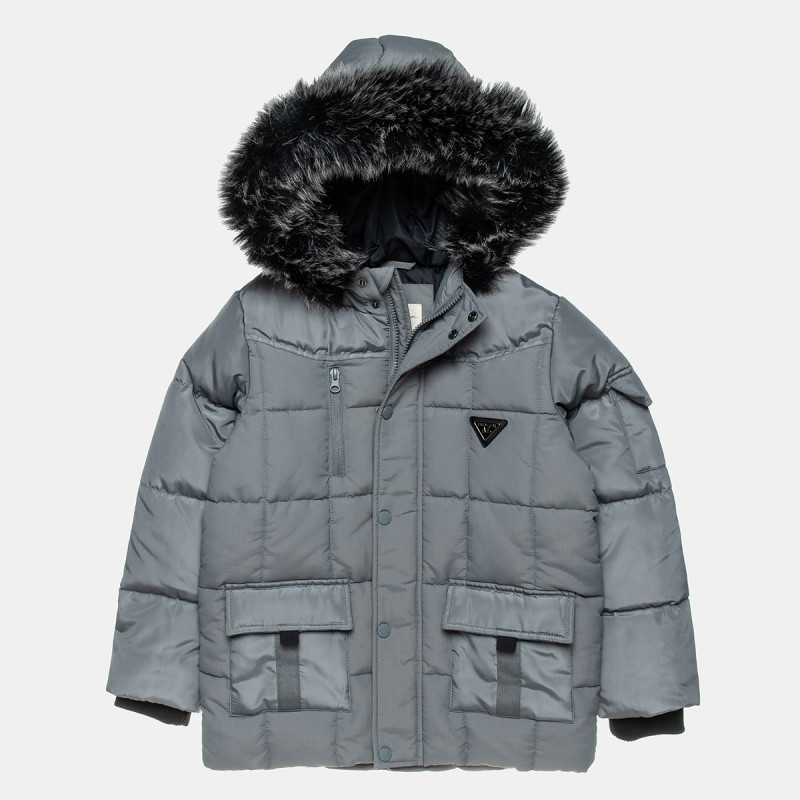 Jacket water resistant with ecological fur (6-16 years)