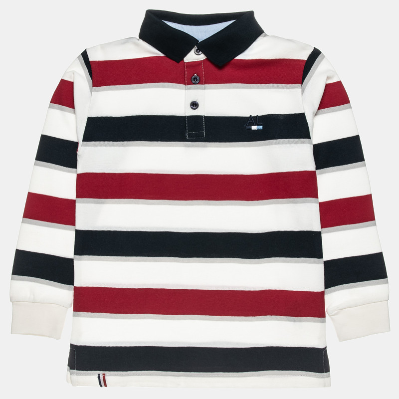 Long sleeve pique top with stripes (6-16 years)